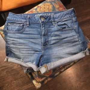 American Eagle Hi-Rise Stretch Denim Shorts